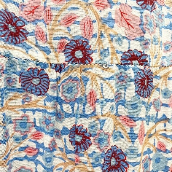 Poupette St. Barth Clara Maxi Dress Blue Bloom Floral Long Women’s Size Medium - Picture 13 of 16